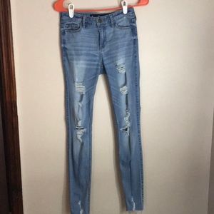 mid-rise super skinny hollister jeans